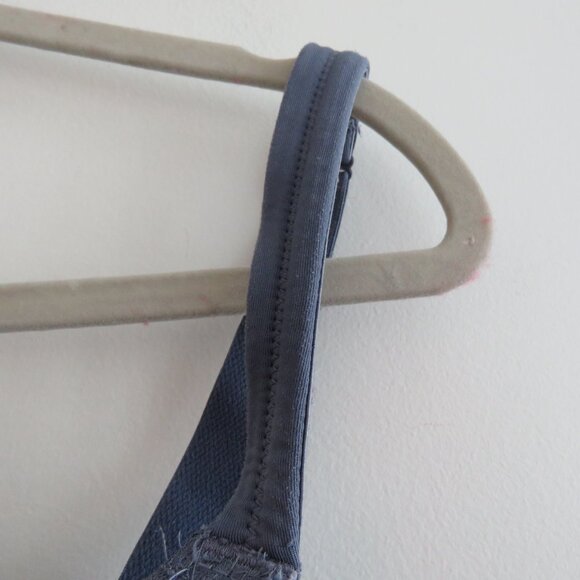 CACIQUE Smooth Boost Plunge Bra with Lace in Grisaille Blue - Plus Size 46B - Picture 5 of 13